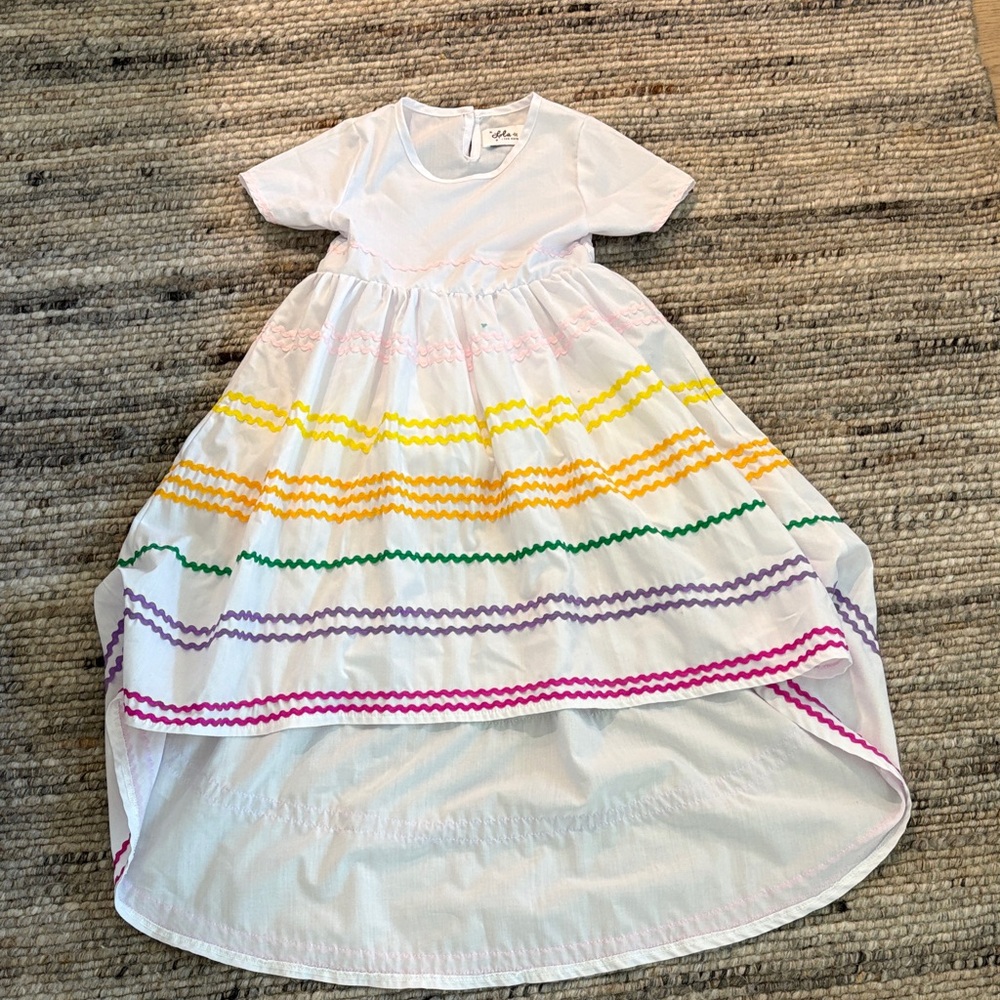 Lola and the Boys Colorful Striped Maxi Dress